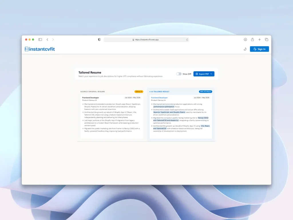 Action-verb tightening feature preview